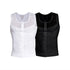 Stretchy Men's Abdomen Compression Zipper Tank Undershirt